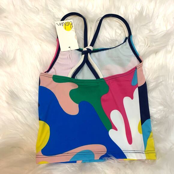 NWT Mini Boden Multicolor Camo Tankini Top - Picture 4 of 5